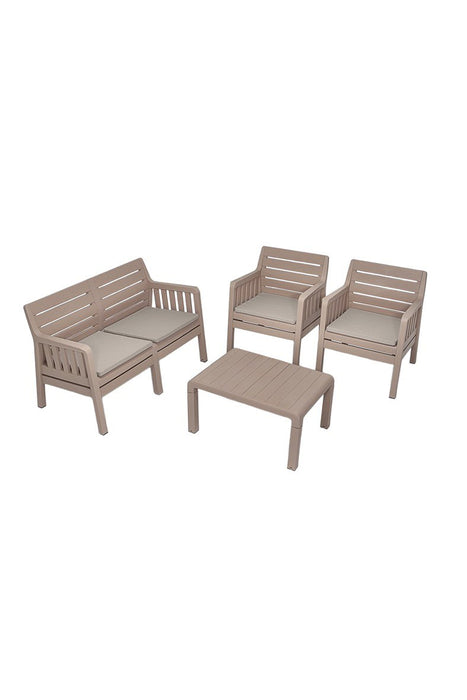 Set Lounge de Gradina Asi Home Lara 2+1+1+S Takim - Cappucino