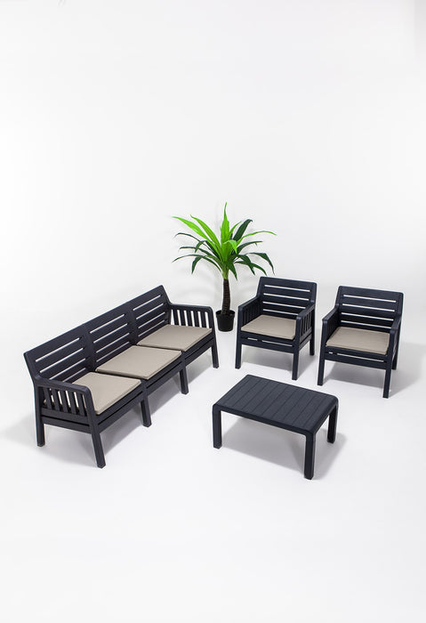 Set Lounge de Gradina Asi Home Lara 3+1+1+S Takim - Antracit