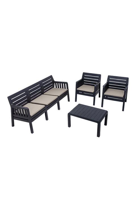 Set Lounge de Gradina Asi Home Lara 3+1+1+S Takim - Antracit