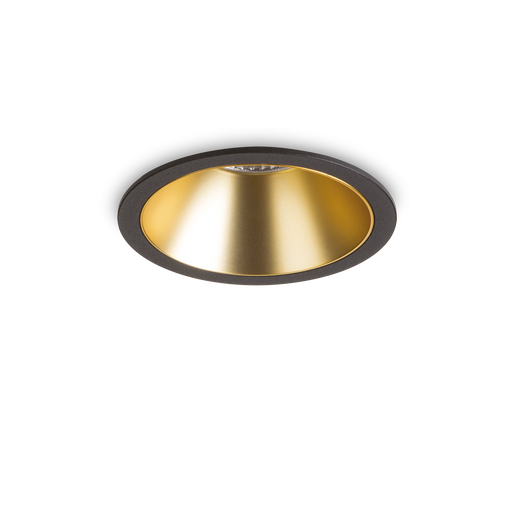 Spot Încastrat Ideal Lux Game, Negru/Auriu, LED, Ø8.5 cm