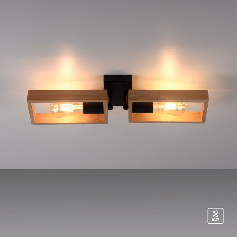 Plafoniera Paul Neuhaus FRANKY 2xE27 Negru