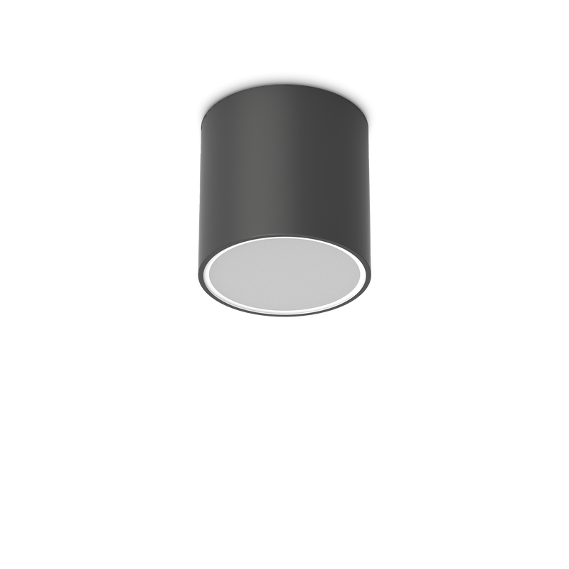 Plafonieră Ideal Lux Techo, Negru, 1xGU10, Ø15 cm, H15.3 cm