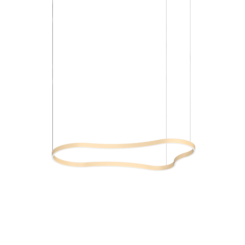 Lustră Ideal Lux Waves, Auriu, LED, Ø155.6 cm