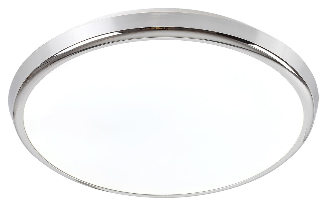 Plafonieră de baie Balthasar LED cu funcții multiple și telecomandă, 18W, IP44, Crom