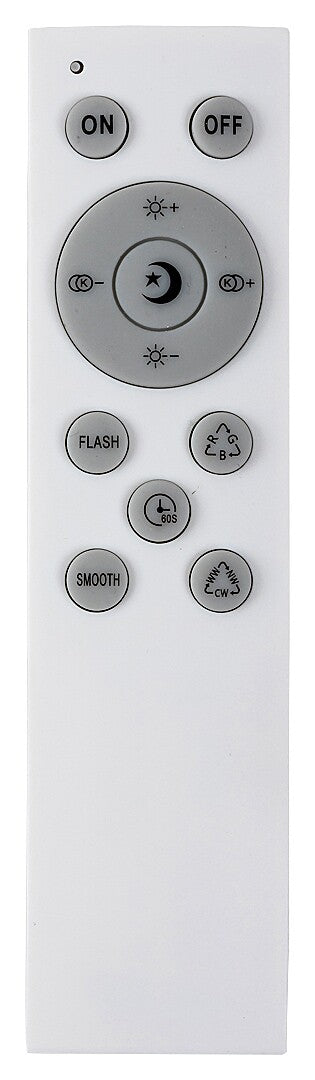 Plafonieră de baie Balthasar LED cu funcții multiple și telecomandă, 18W, IP44, Crom