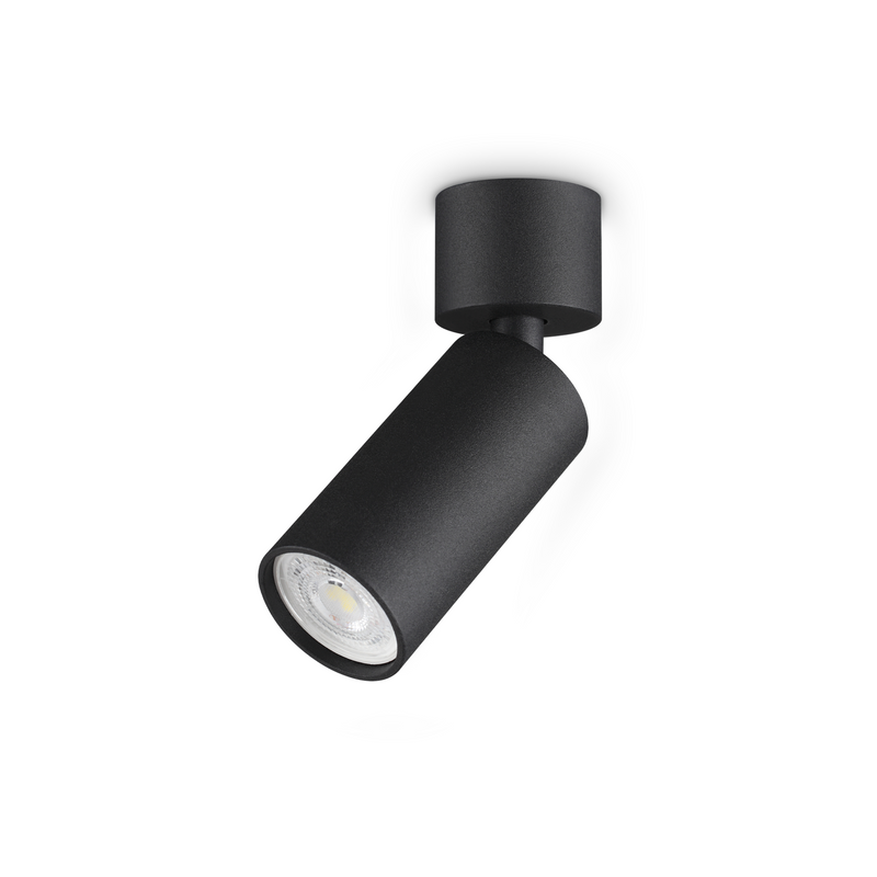 Plafonieră Ideal Lux Dynamite, Negru, 1xGU10, Ø4 cm
