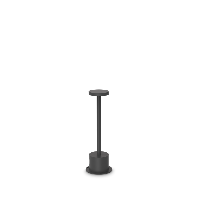 Lampadar Ideal Lux Toffee, Negru, LED, Ø8 cm, H25 cm