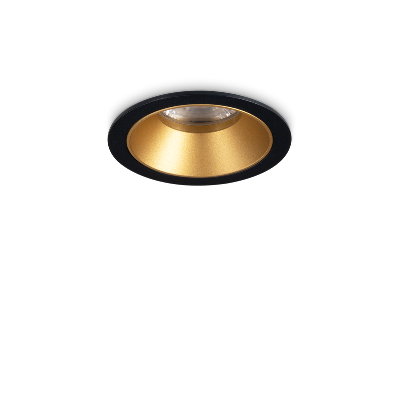 Spot Încastrat Ideal Lux Game, Negru/Auriu, LED, Ø5.8 cm