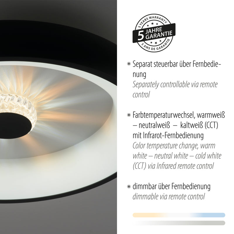 Plafoniera Zuma Line VERTIGO LED Negru