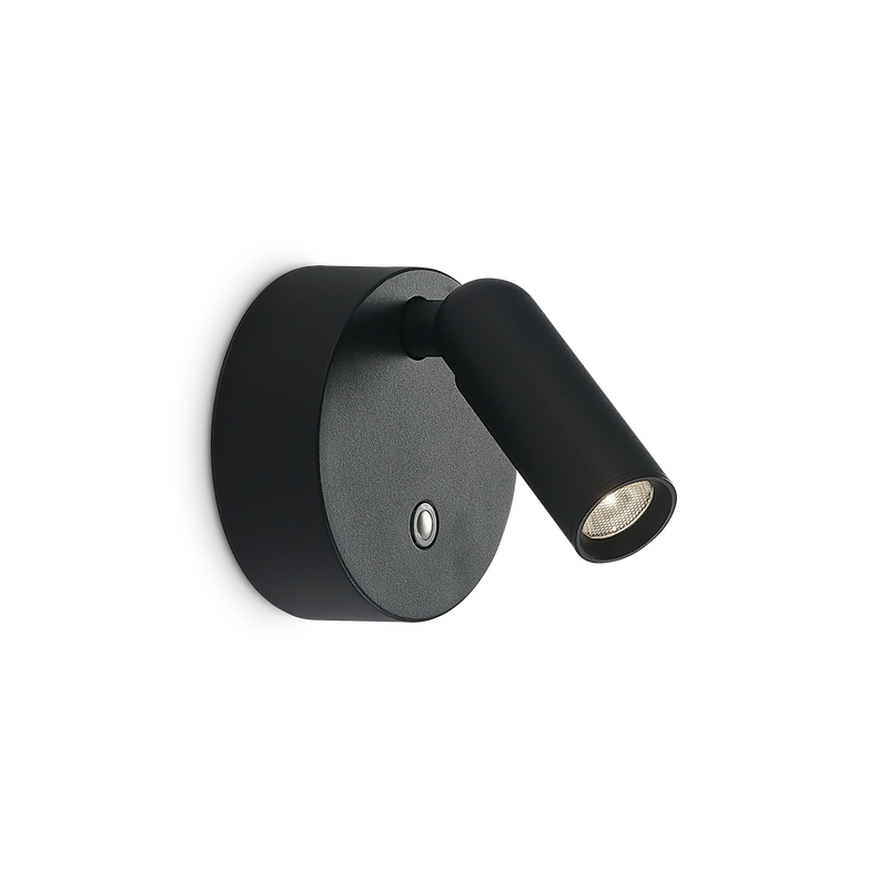 Aplică Ideal Lux Bean, Negru, LED, Ø8 cm