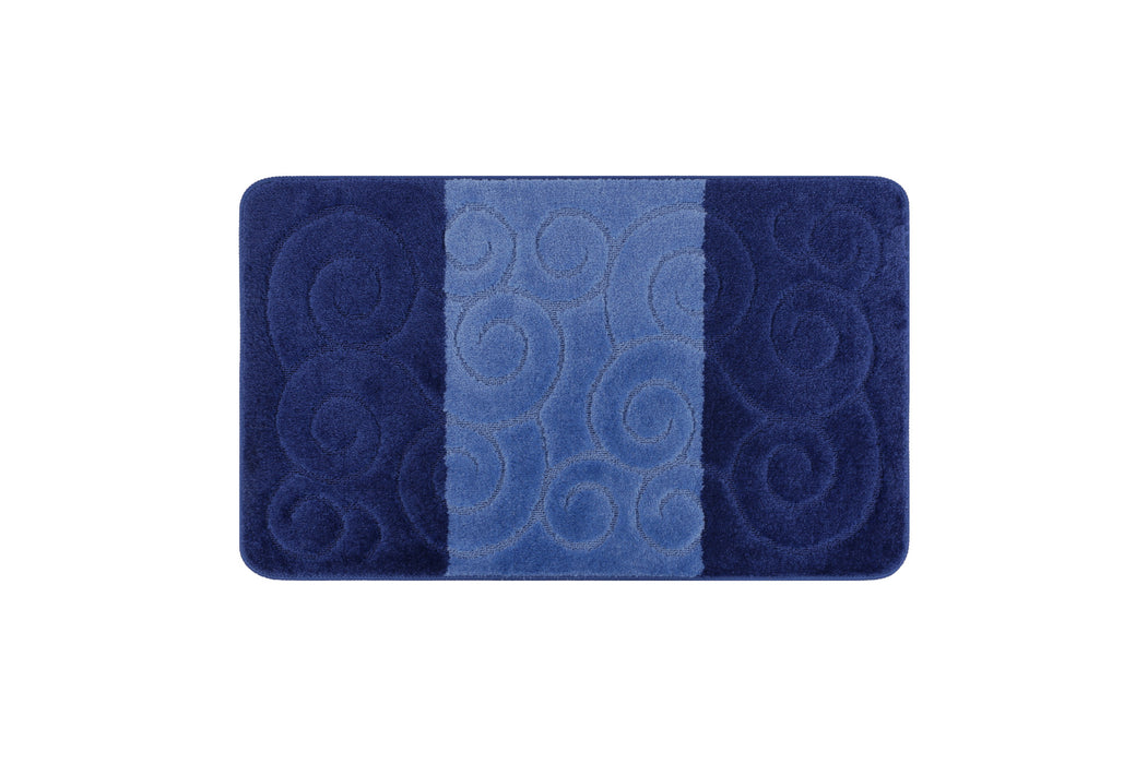 Set Covorase de baie (2 Bucati) Asi Home Sile BQ Oyuklu - Dark Blue Polipropilena 50|60X60|100X cm