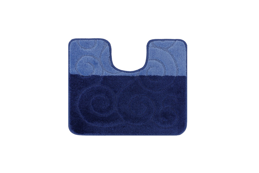 Set Covorase de baie (2 Bucati) Asi Home Sile BQ Oyuklu - Dark Blue Polipropilena 50|60X60|100X cm