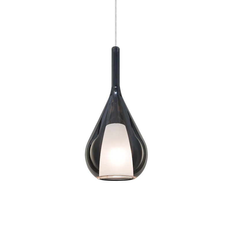 Lustră Ideal Lux Kalique, Fumuriu, 1xE27, Ø18 cm, H63.5 cm