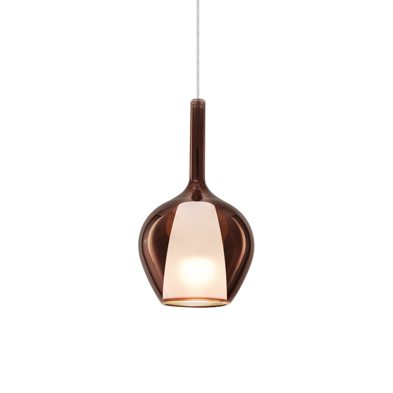 Lustră Ideal Lux Kalique, Cupru, 1xE27, Ø18 cm, H56.5 cm