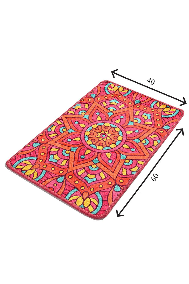 Covoras de baie Asi Home Mandal - Multicolor (40 x 60) Poliester 40X60 cm