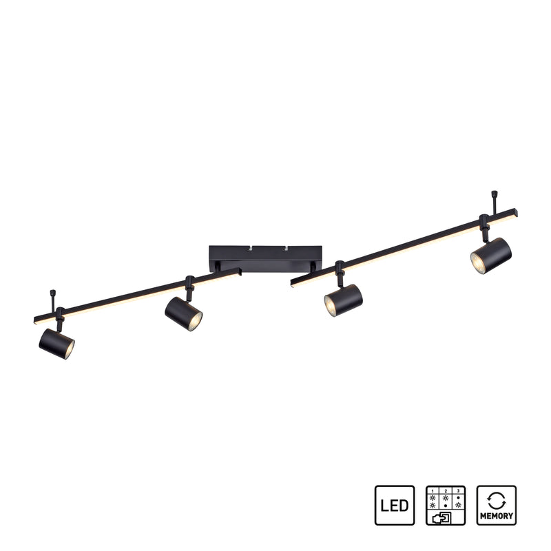 Plafoniera Paul Neuhaus BARIK 5xGU10 Negru