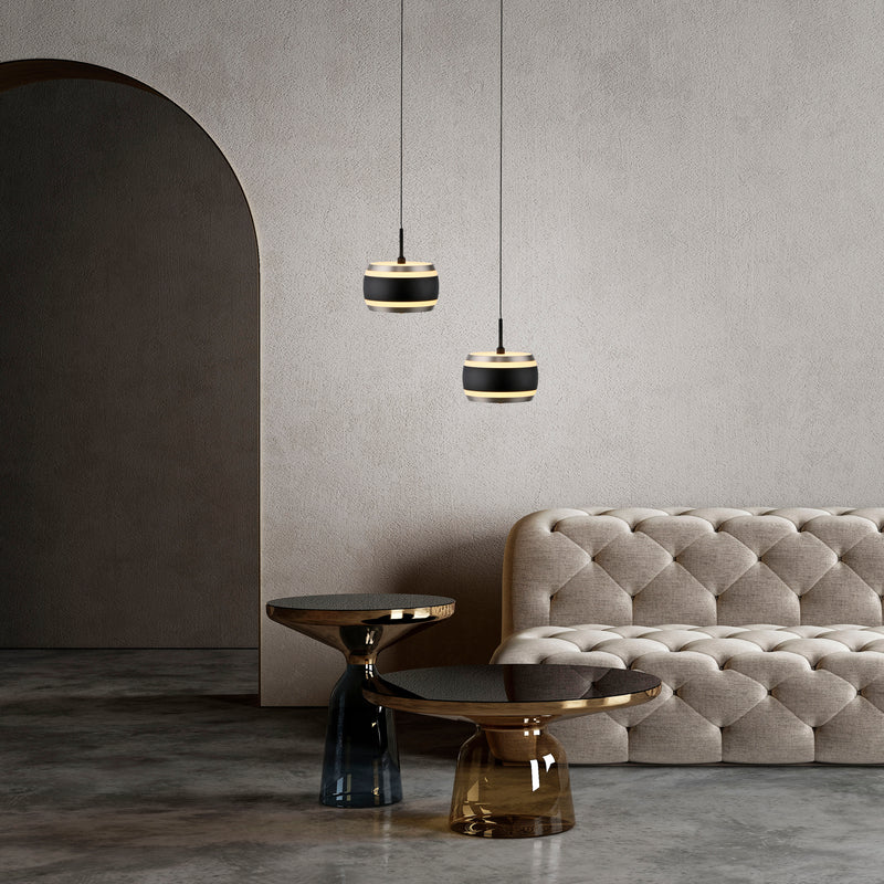 Lustra Paul Neuhaus PURE FALLING RINGS LED Negru