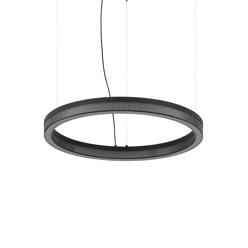 Lustră Ideal Lux Crown, Negru, LED, Ø60 cm