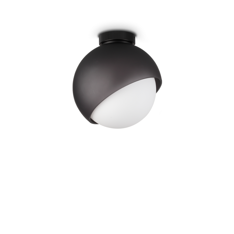 Plafonieră Ideal Lux Bloom, Negru, 1xE27, Ø22 cm