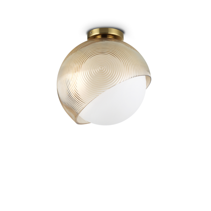 Plafonieră Ideal Lux Bloom, Alamă, 1xE27, Ø30 cm