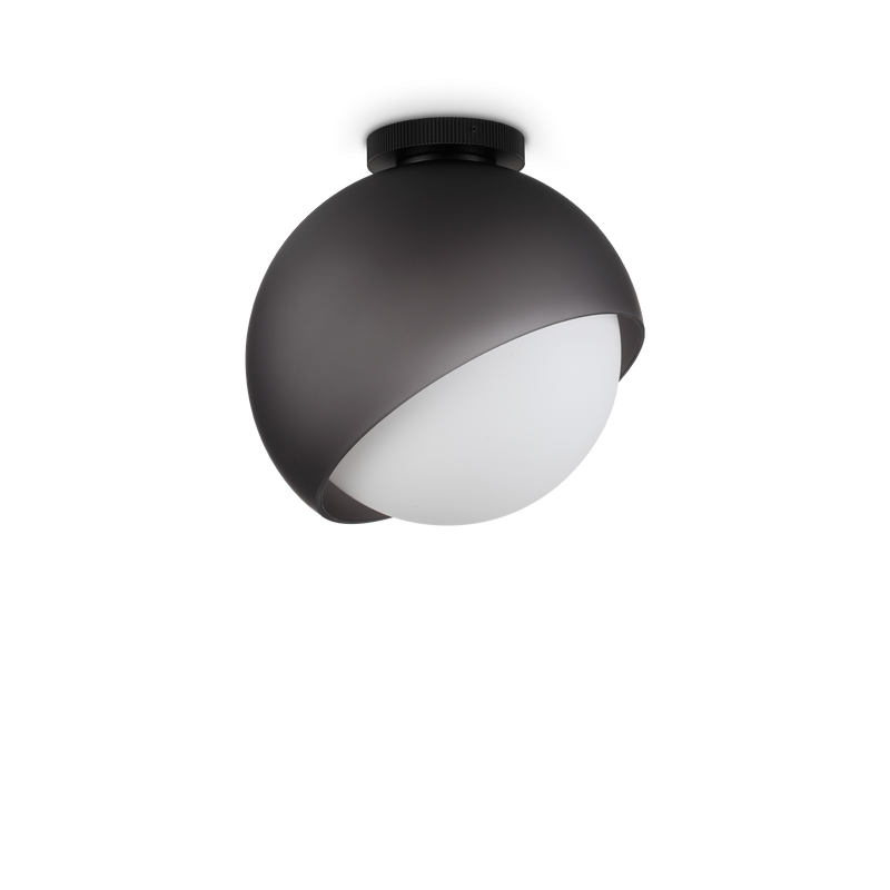 Plafonieră Ideal Lux Bloom, Negru, 1xE27, Ø30 cm