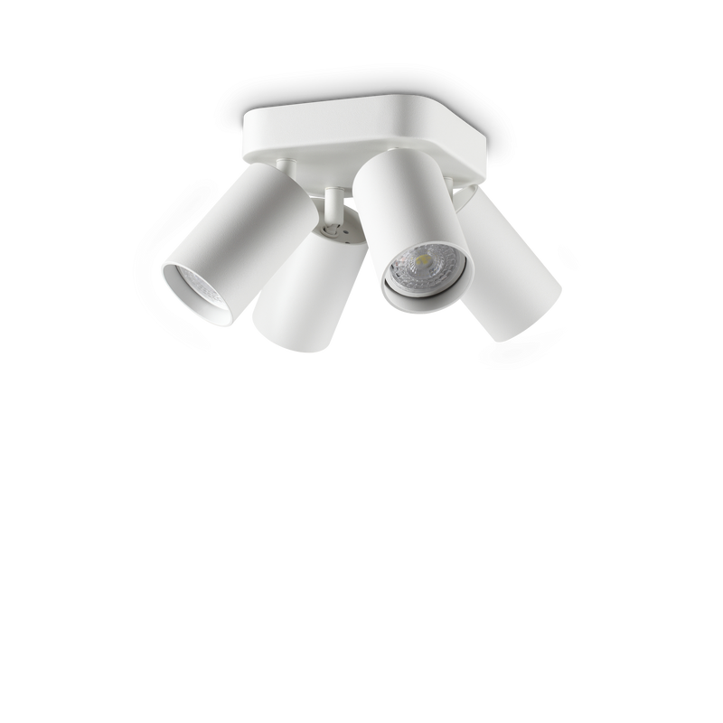 Plafonieră Ideal Lux Dynamite, Alb, 4xGU10, Ø13.5 cm