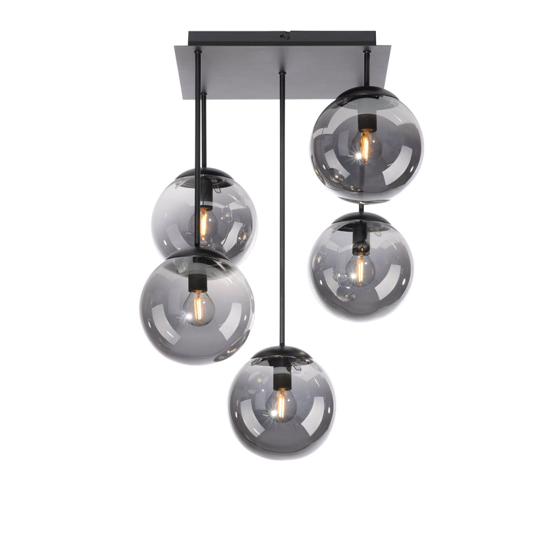 Plafoniera Paul Neuhaus BIG WIDOW 5xE14 Negru