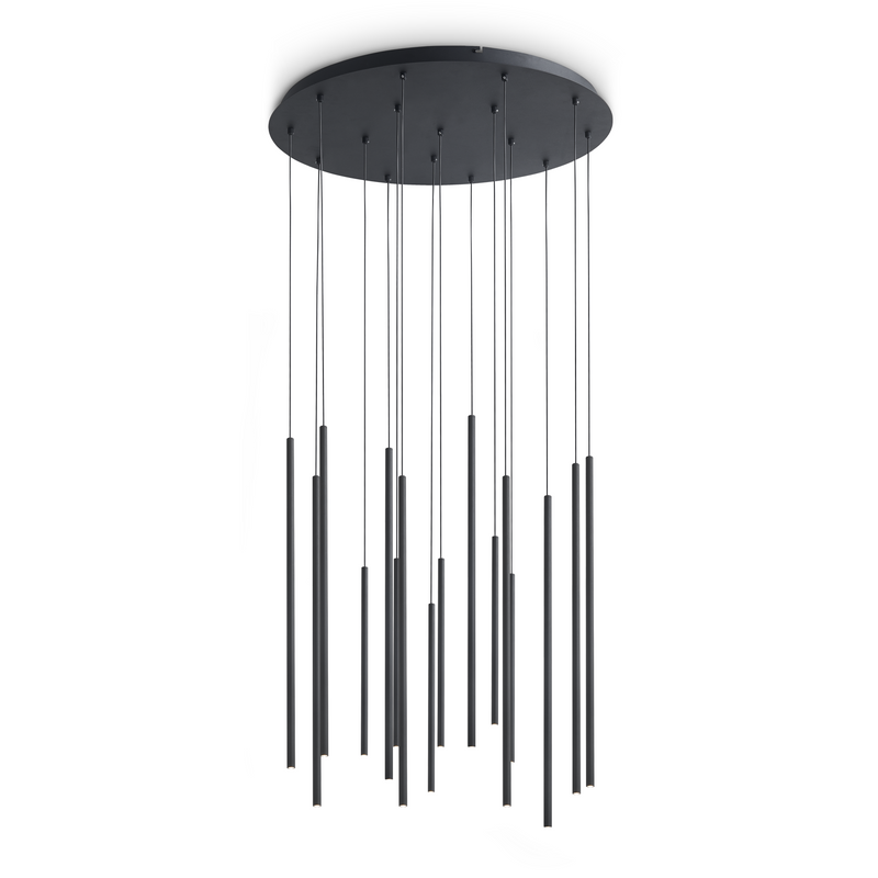 Lustră Ideal Lux Look, Negru, LED, Ø70 cm