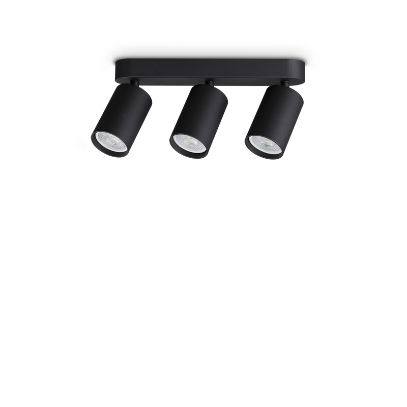 Plafonieră Ideal Lux Dynamite, Negru, 3xGU10