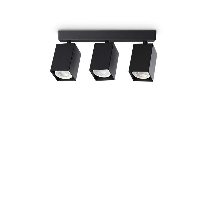 Plafonieră Ideal Lux Dynamite, Negru, 3xGU10