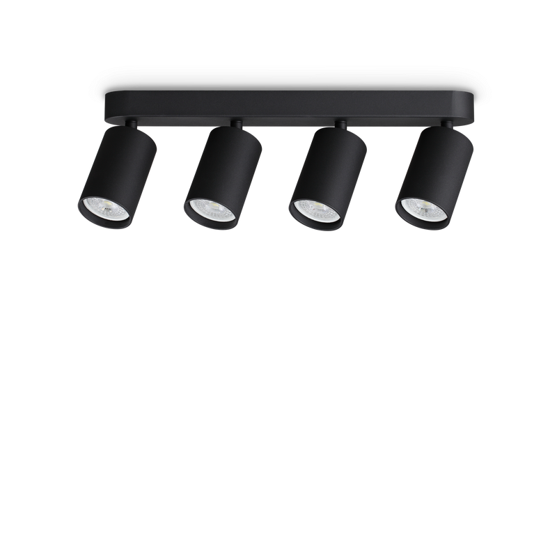 Plafonieră Ideal Lux Dynamite, Negru, 4xGU10, Ø38.5 cm