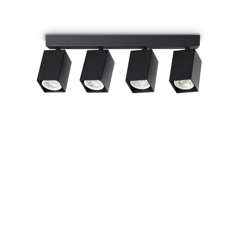 Plafonieră Ideal Lux Dynamite, Negru, 4xGU10, Ø38.5 cm
