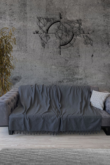 Cuvertura de Pat Dublu, Pique Asi Home Sidney - Anthracite 70% Bumbac | 30% Poliester 200X230 cm