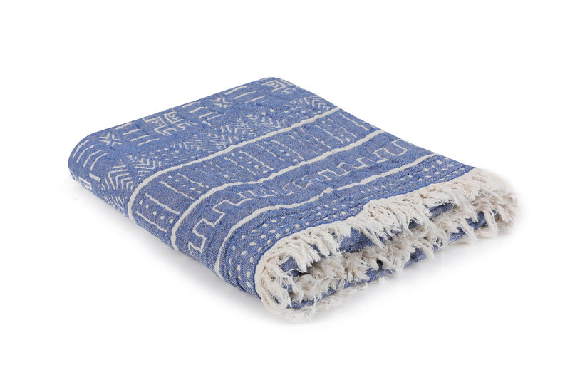 Pled Asi Home Etno - Blue Bumbac 130X170 cm