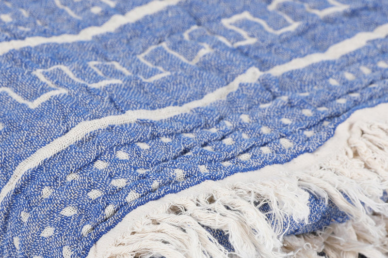 Pled Asi Home Etno - Blue Bumbac 130X170 cm