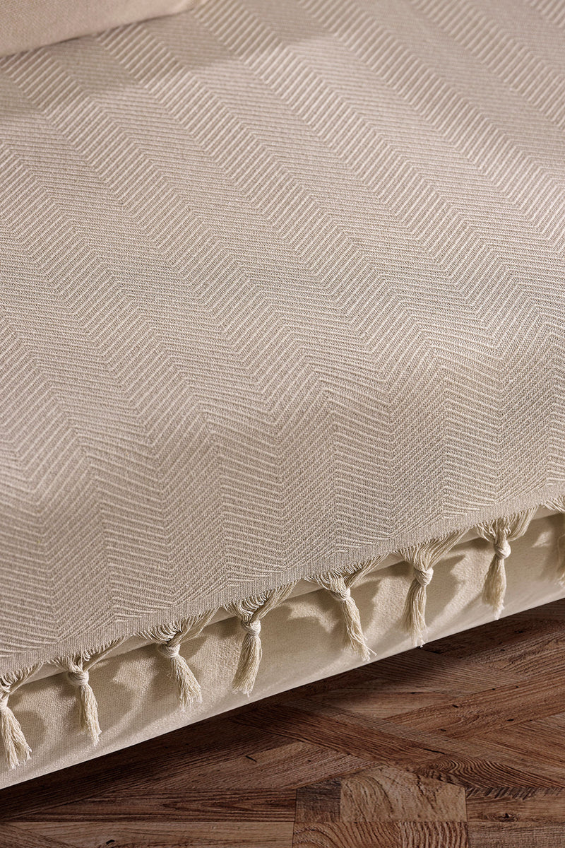 Pled Asi Home Asya - Beige 70% Bumbac | 30% Poliester 115X200 cm
