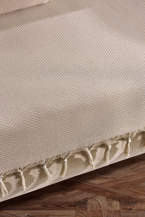 Pled Asi Home Asya - Beige 70% Bumbac | 30% Poliester 115X200 cm