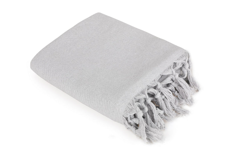 Pled Asi Home Asya - Light Grey 70% Bumbac | 30% Poliester 115X200 cm