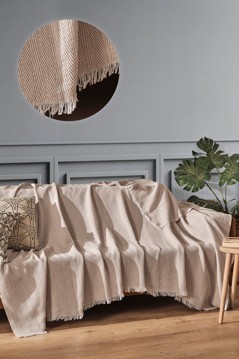 Pled Asi Home Milano - Beige Bumbac 180X210 cm