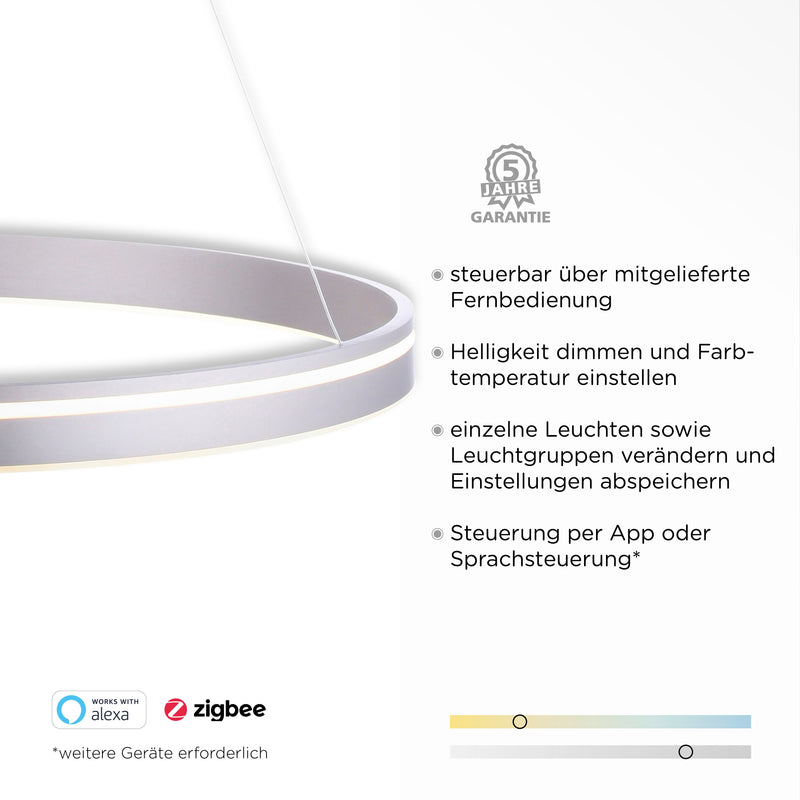 Lustra Paul Neuhaus Q-VITO LED Argintiu
