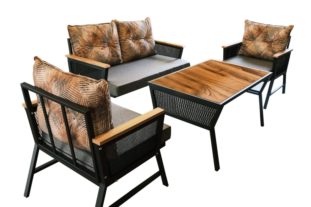 Set Lounge de Gradina Asi Home Mers - Negru (1+1+2)