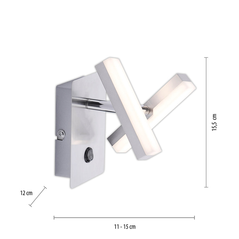 Aplica Paul Neuhaus RICO 2xLED Otel