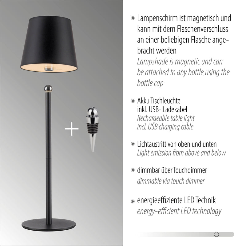 Veioza Paul Neuhaus BOTERIA LED Negru