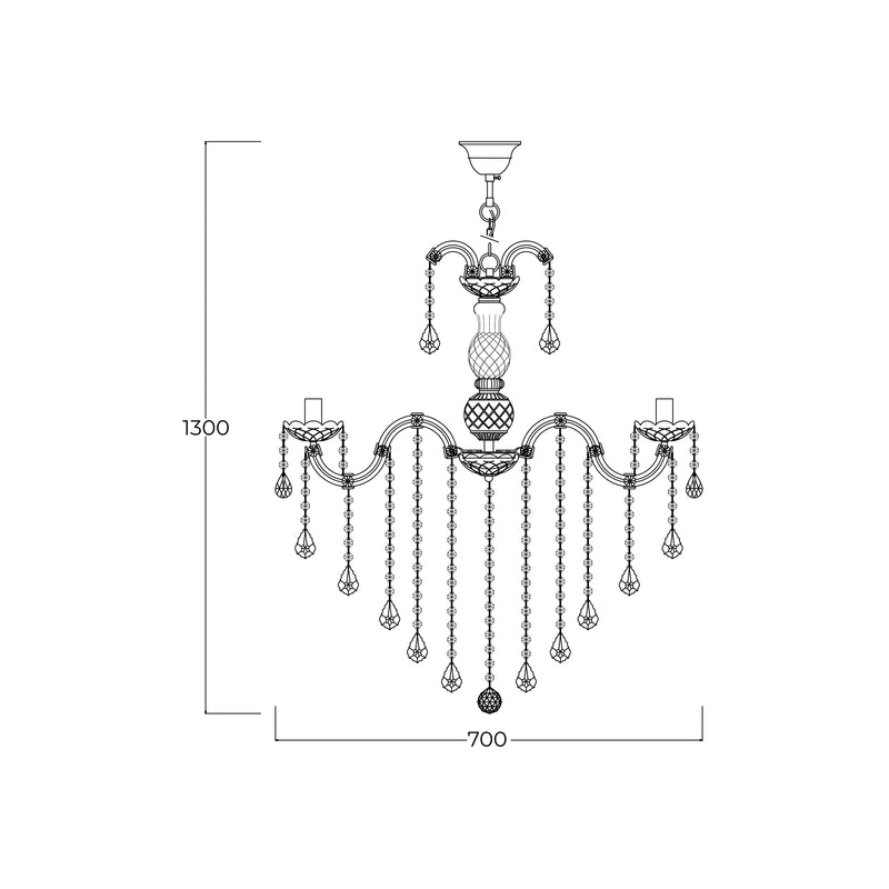 Lustra Zuma Line CHATEAU 8xE14 Auriu