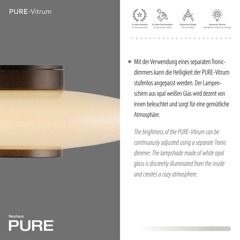 Aplica Paul Neuhaus PURE VITRUM LED Maro Metalic