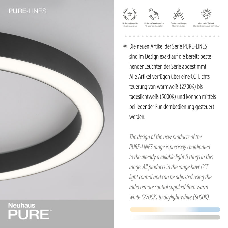 Plafoniera Paul Neuhaus PURE-LINES LED Antracit