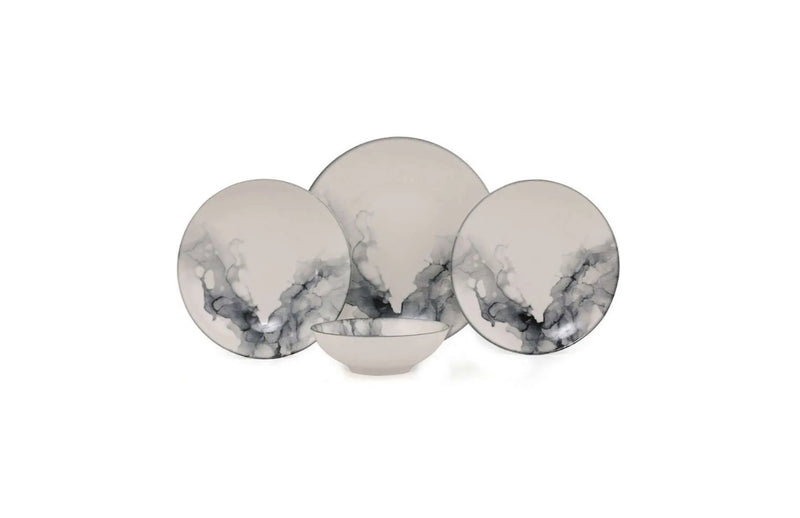 Set Vesela 24 Piese, Asi Home GB Gray Gradients, Portelan, Multicolor