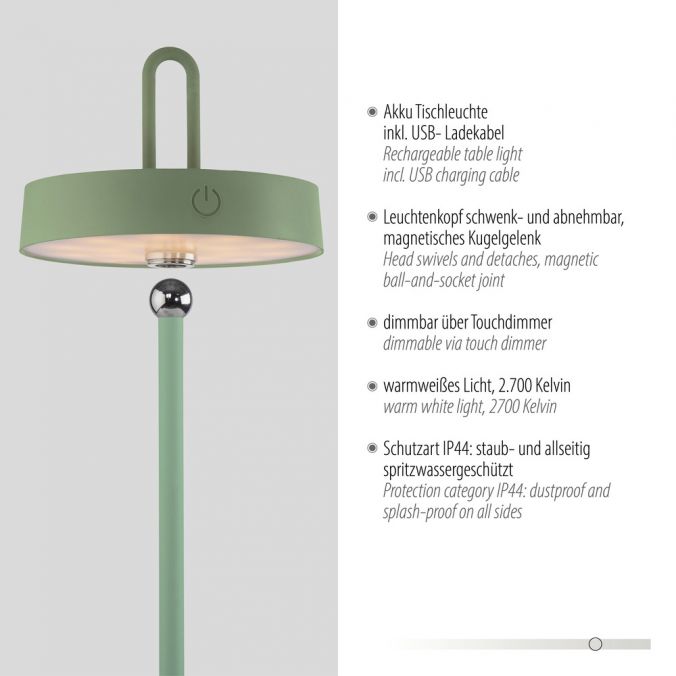 Lampa Exterior Paul Neuhaus AMAG LED Verde