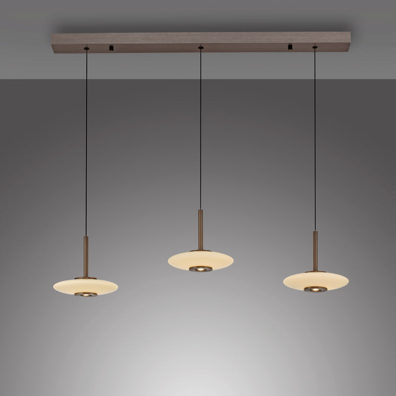 Lustra Paul Neuhaus PURE VITRUM 6xLED Maro Metalic