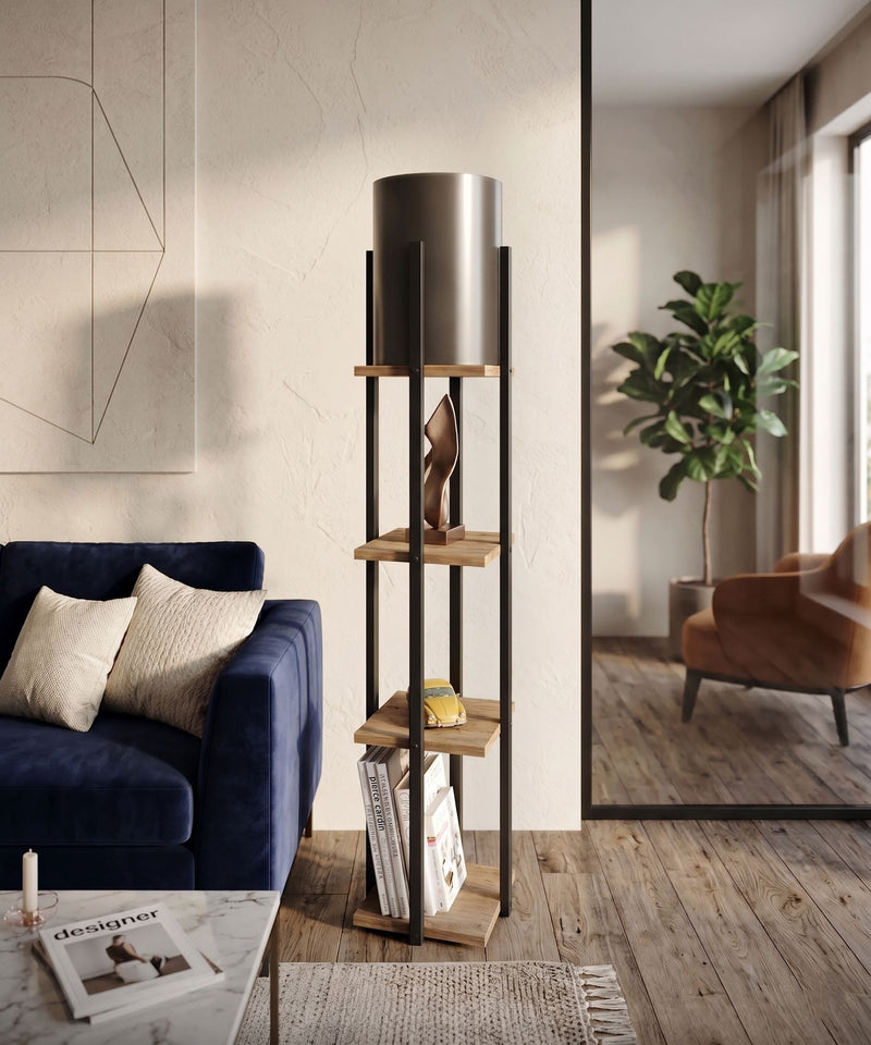Lampadar Asi Home Nora - Black,, Negru, Ø21 cm